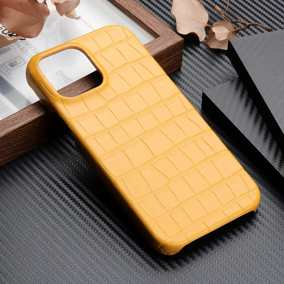 Luxury Crocodile Leather Case for iPhone – Shockproof & Stylish
