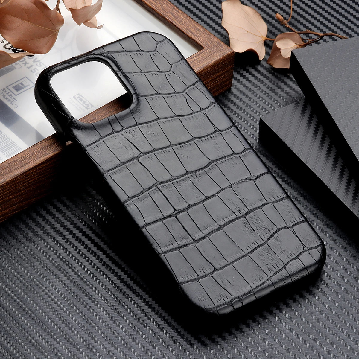 Luxury Crocodile Leather Case for iPhone – Shockproof & Stylish