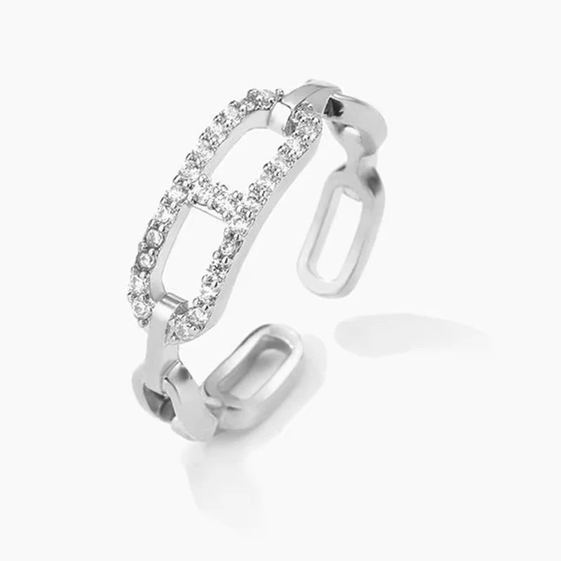 Classical Romantic Hollow Chain Decorative Ring Suitable For Women To Wear Fashionable Jewelry For Summer Travel