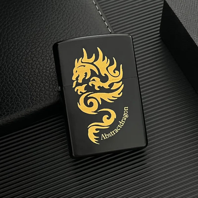 Zorro brass kerosene windproof lighter with personalized creativity, ultra-thin square angle smooth kerosene machine