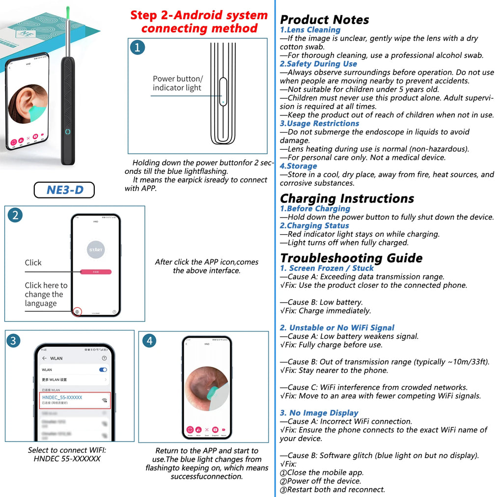 EarClear Limpiador de Oido con Cámara